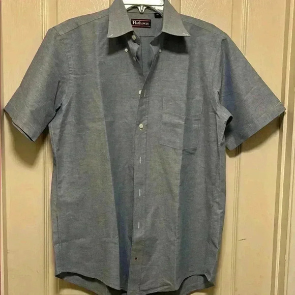 Hathaway  Blue Men's Short sleeve Shirt - Picture 1 of 3